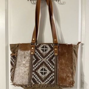 Myra bag. Multi-color cowhide.